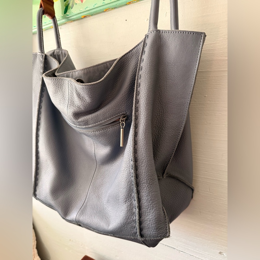 The Sak blue leather tote bag - Picture 4 of 6